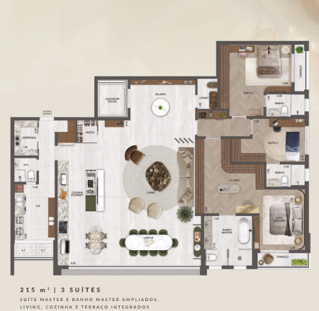 Apartamento à venda com 215m², 3 quartos com vaga - 14