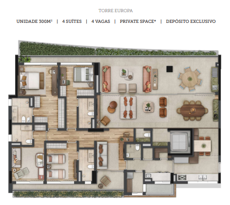 Apartamento à venda com 300m², 4 quartos com vaga - 19