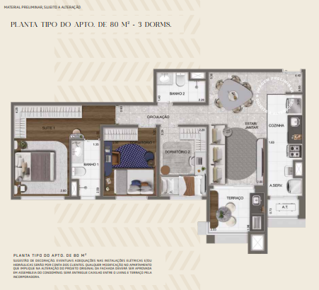Apartamento à venda com 80m², 3 quartos com vaga - 30