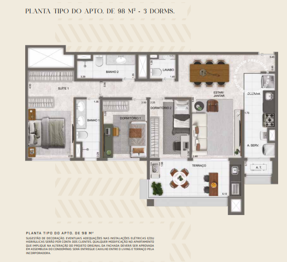 Apartamento à venda com 98m², 3 quartos com vaga - 30