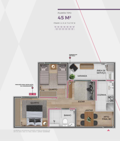 Apartamento à venda com 45m², 2 quartos sem vaga - 10
