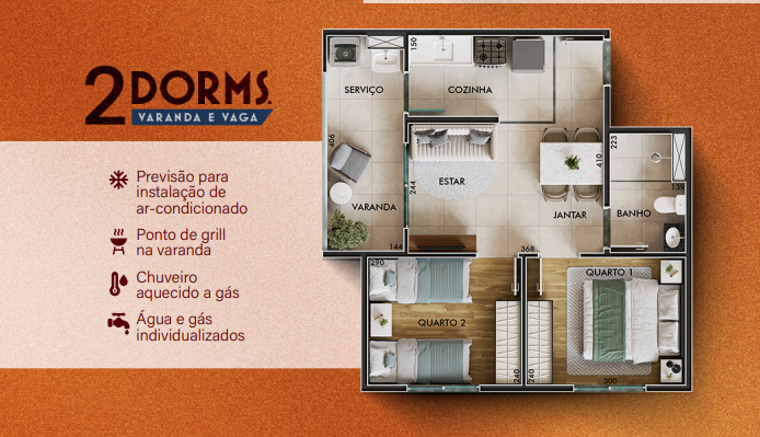 Apartamento à venda com 41m², 2 quartos com vaga - 10
