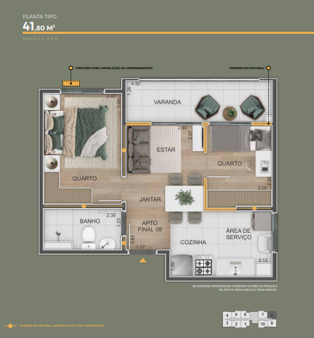 Apartamento à venda com 41m², 2 quartos sem vaga - 10