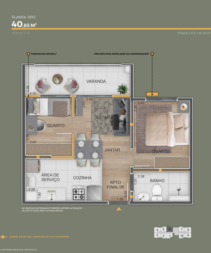 Apartamento à venda com 40m², 2 quartos sem vaga - 10