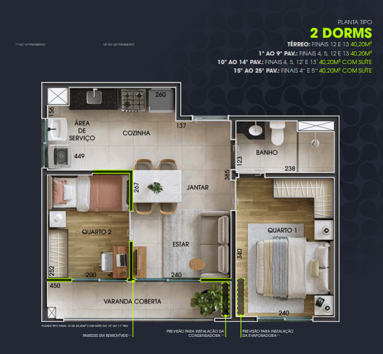 Apartamento à venda com 40m², 2 quartos sem vaga - 21