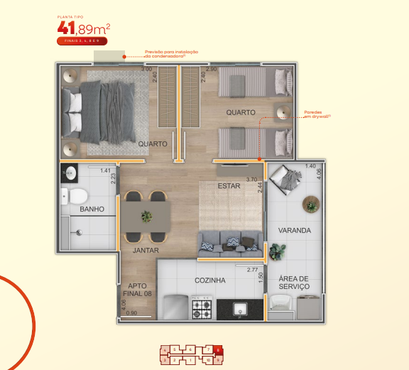 Apartamento à venda com 41m², 2 quartos com vaga - 11