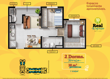 Apartamento à venda com 38m², 2 quartos com vaga - 18