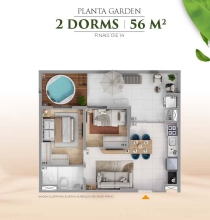 Apartamento à venda com 56m², 2 quartos sem vaga - 20