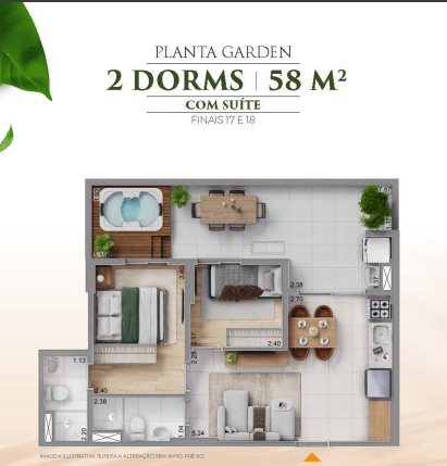 Apartamento à venda com 58m², 2 quartos sem vaga - 20