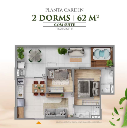 Apartamento à venda com 62m², 2 quartos sem vaga - 20