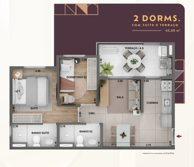 Apartamento à venda com 45m², 2 quartos com vaga - 10