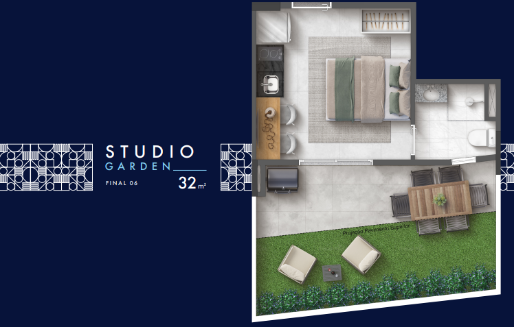 Studio à venda com 32m², 1 quarto sem vaga - 11