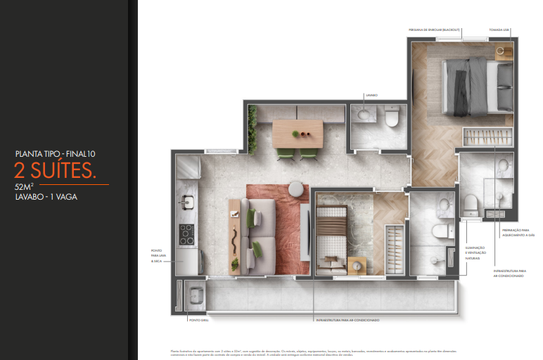 Apartamento à venda com 52m², 2 quartos com vaga - 16