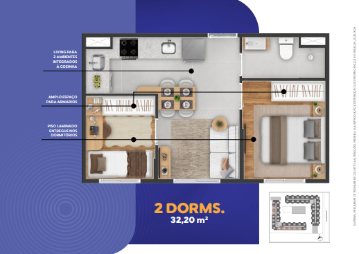 Apartamento à venda com 24m², 1 quarto sem vaga - 15
