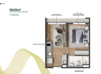 Apartamento à venda com 28m², 1 quarto sem vaga - 8