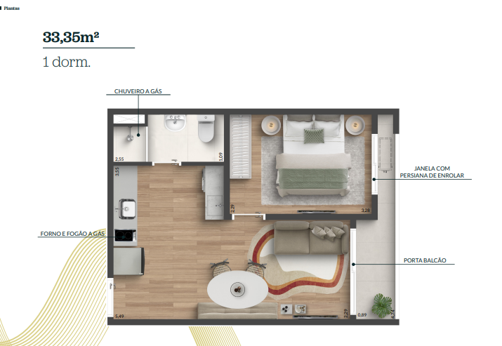 Apartamento à venda com 38m², 2 quartos sem vaga - 8