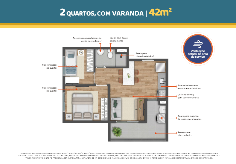 Apartamento à venda com 42m², 2 quartos sem vaga - 17