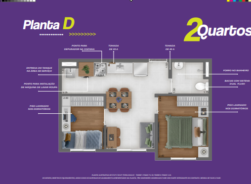 Apartamento à venda com 38m², 2 quartos sem vaga - 20