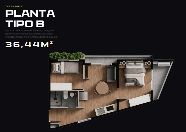 Apartamento à venda com 36m², 1 quarto sem vaga - 11