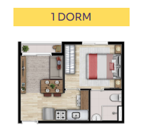 Apartamento à venda com 24m², 1 quarto sem vaga - 16