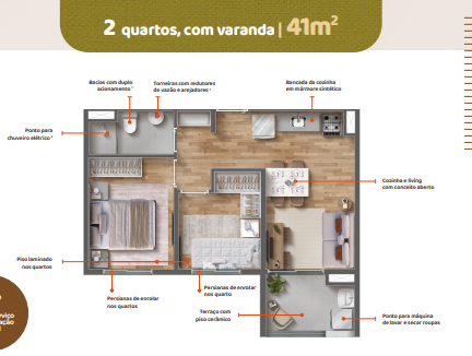 Apartamento à venda com 41m², 2 quartos sem vaga - 13