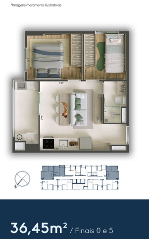 Apartamento à venda com 36m², 2 quartos sem vaga - 14