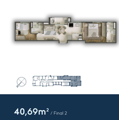 Apartamento à venda com 40m², 2 quartos sem vaga - 14