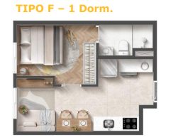 Apartamento à venda com 27m², 1 quarto sem vaga - 3