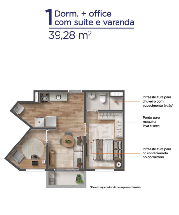 Apartamento à venda com 39m², 1 quarto sem vaga - 37