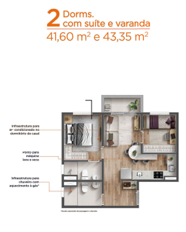 Apartamento à venda com 41m², 2 quartos sem vaga - 37
