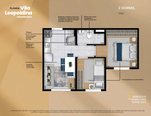Apartamento à venda com 32m², 2 quartos sem vaga - 24