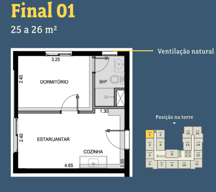 Apartamento à venda com 25m², 1 quarto com vaga - 10