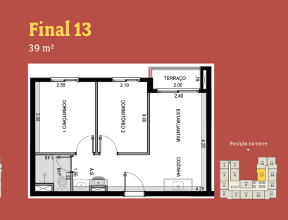 Apartamento à venda com 39m², 2 quartos sem vaga - 10