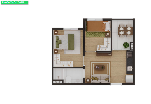Apartamento à venda com 33m², 2 quartos sem vaga - 10