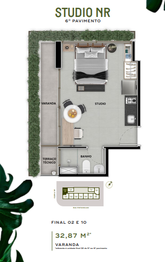 Apartamento à venda com 32m², 0 quartos sem vaga - 22