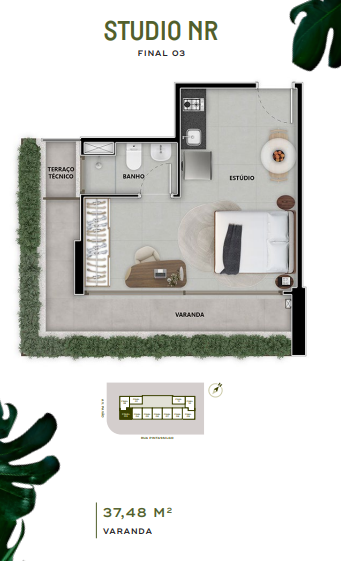 Apartamento à venda com 37m², 0 quartos sem vaga - 22