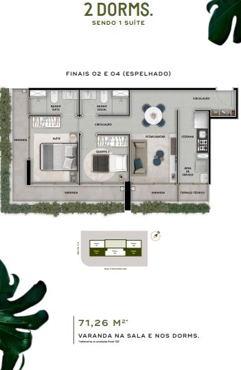 Apartamento à venda com 71m², 2 quartos sem vaga - 22