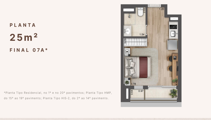 Studio à venda com 25m², 0 quartos sem vaga - 7