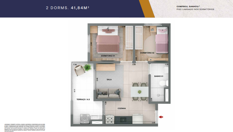Apartamento à venda com 41m², 2 quartos sem vaga - 19