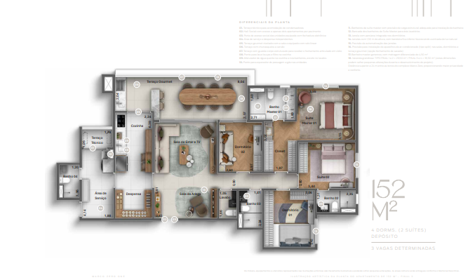 Apartamento à venda com 152m², 4 quartos com vaga - 23