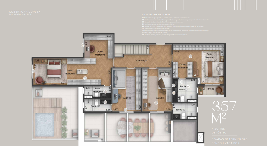 Apartamento à venda com 357m², 4 quartos com vaga - 24