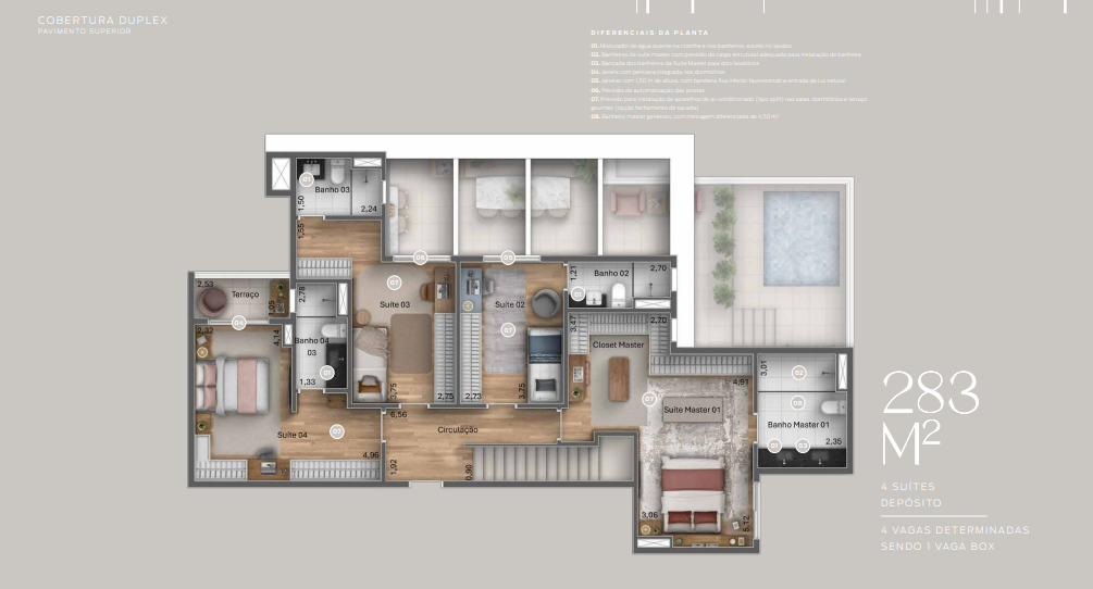 Apartamento à venda com 283m², 4 quartos com vaga - 24