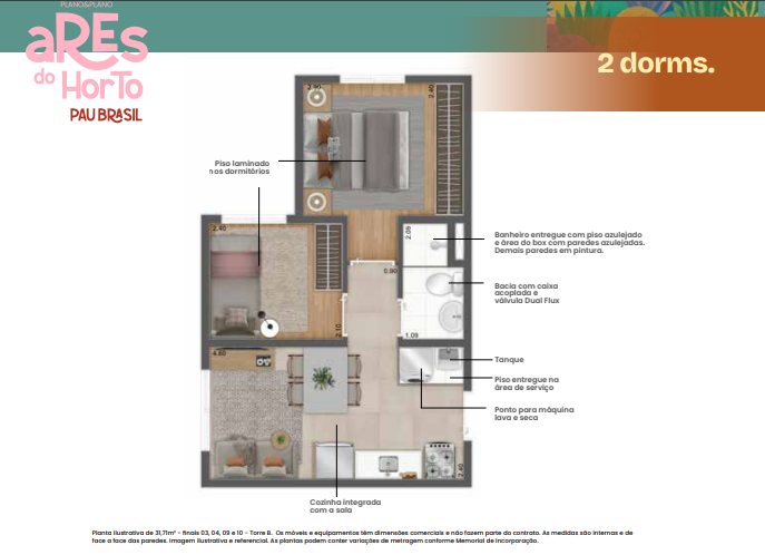 Apartamento à venda com 35m², 2 quartos sem vaga - 20