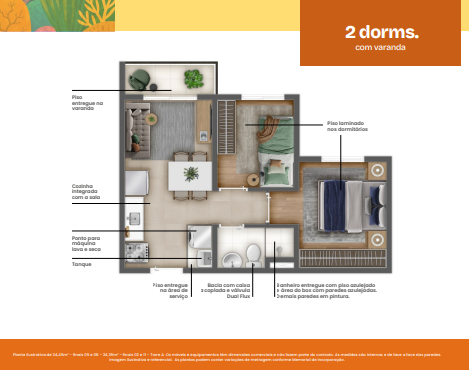 Apartamento à venda com 35m², 2 quartos sem vaga - 20