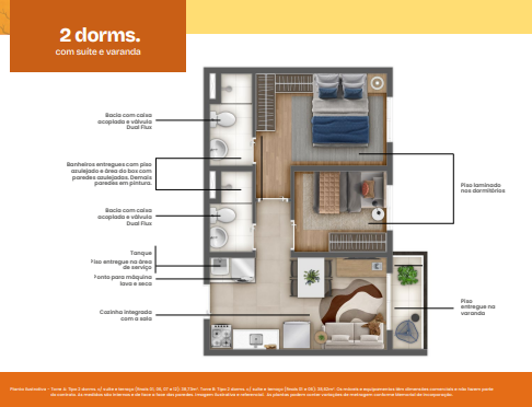 Apartamento à venda com 38m², 2 quartos com vaga - 20