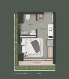 Studio à venda com 22m², 0 quartos sem vaga - 10
