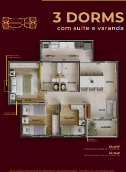 Apartamento à venda com 58m², 3 quartos com vaga - 12