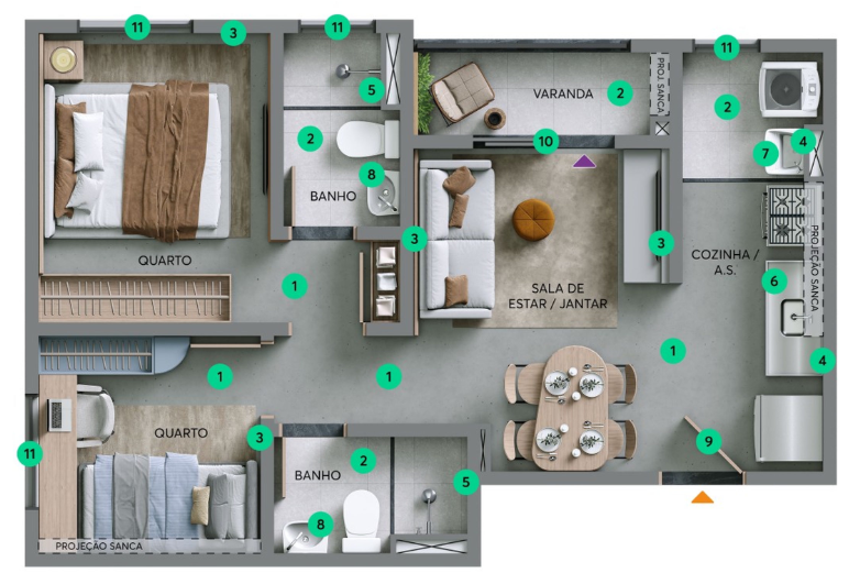 Apartamento à venda com 43m², 2 quartos com vaga - 7