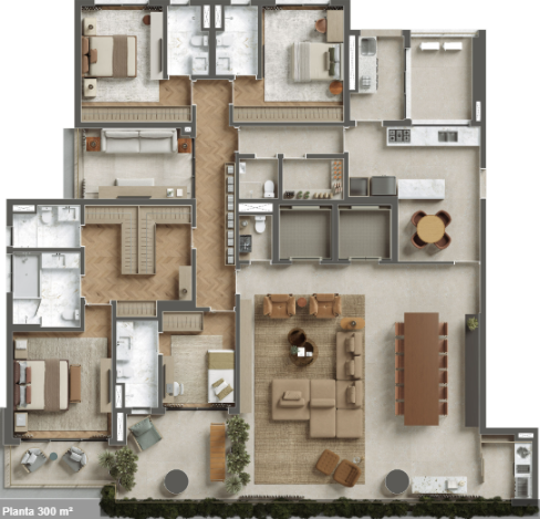 Apartamento à venda com 300m², 4 quartos com vaga - 15