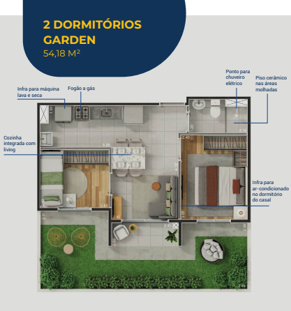 Apartamento à venda com 54m², 2 quartos sem vaga - 8